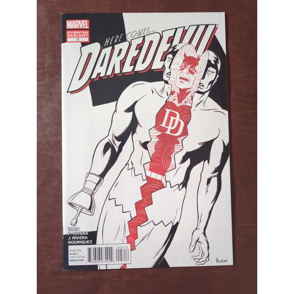 Daredevil #3 2nd Print B&W Variant Paolo Rivera Cover Marvel 2011 NM Range‎